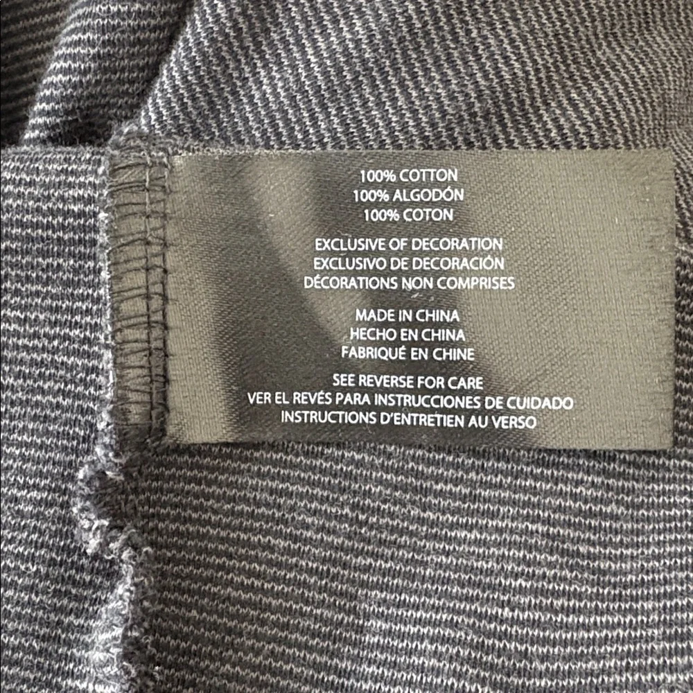 Banana Republic Men’s Polo Cotton Black Gray Pinstripes Size Large